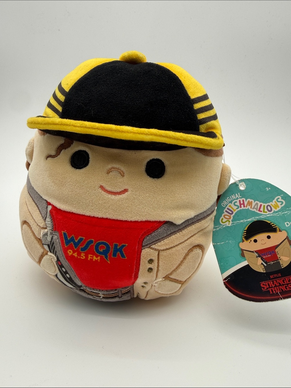 Squishmallows Stranger Things Dustin 6” WSQK 94.5 FM NWT